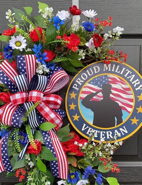 Military Veterans Wreath, Patriotic Wreath, Memorial Day Wreath ...