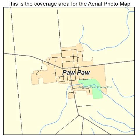 Aerial Photography Map of Paw Paw, IL Illinois