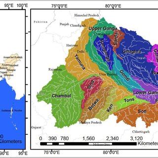 Digital Elevation Model of the Ganga River basin. | Download Scientific Diagram