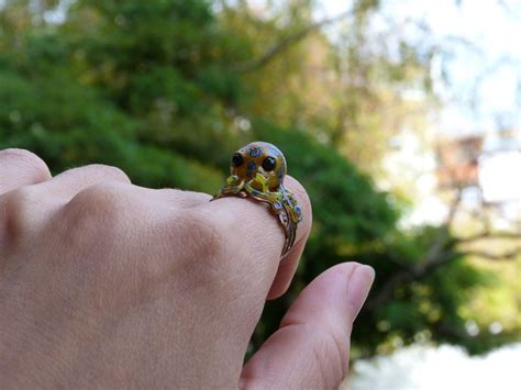 Blue Ringed Octopus Adjustable Ring Octopus Jewelry - Etsy