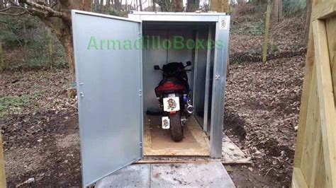 Motorcycle Storage Shed Box rust proof galvanised steel. Secure weather ...