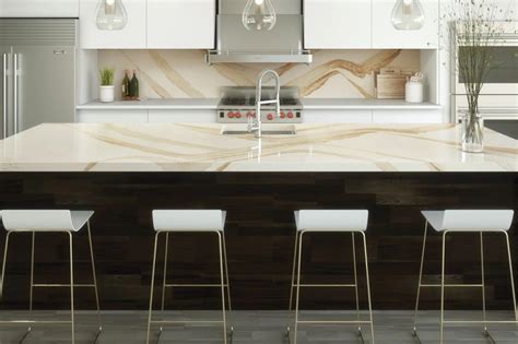 A Showcase of Brittanicca Gold Quartz For Kitchens, Bathrooms and More - Cambria® Quartz Surfaces