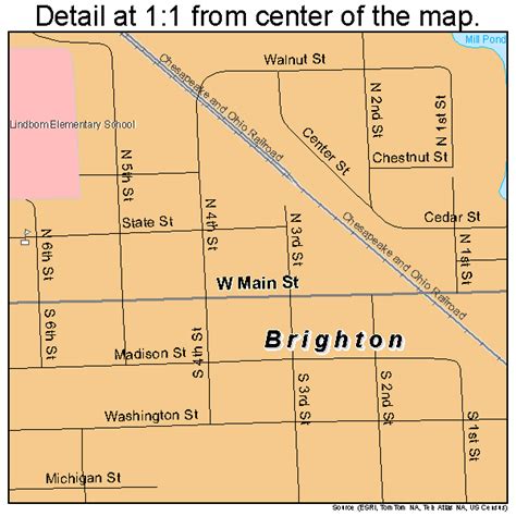 Brighton Michigan Street Map 2610620