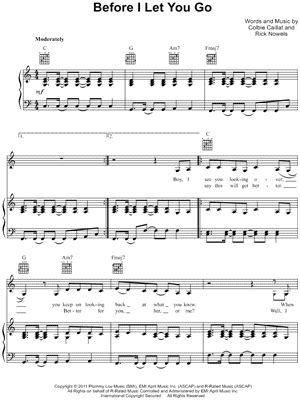 "Before I Let You Go" Sheet Music - 1 Arrangement Available Instantly ...