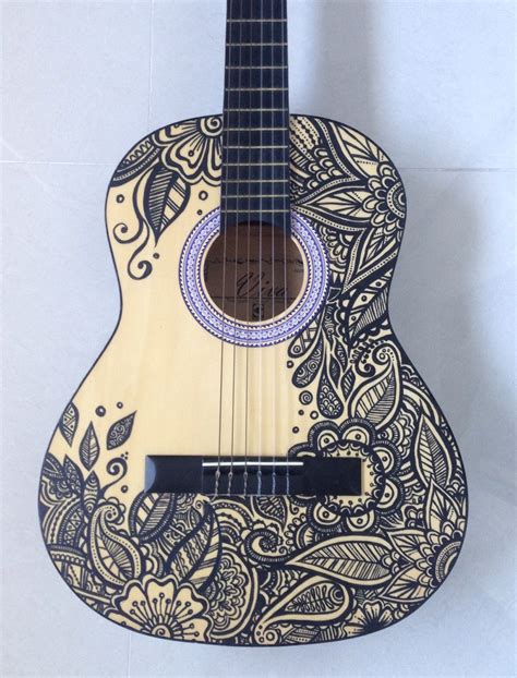 Newest Art Project - Painted Guitar! - Album on Imgur More Acoustic Guitar Art, Music Guitar ...