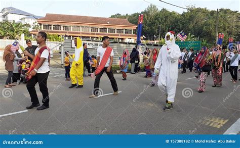 Malaysia national parade editorial photography. Image of march - 157388182