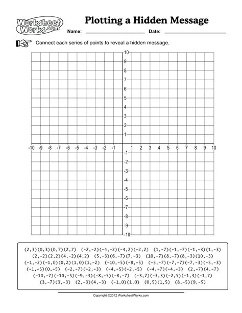 Mystery Free Printable Coordinate Graphing Pictures Workshee