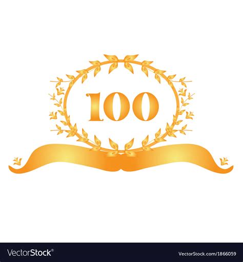 100th anniversary banner Royalty Free Vector Image