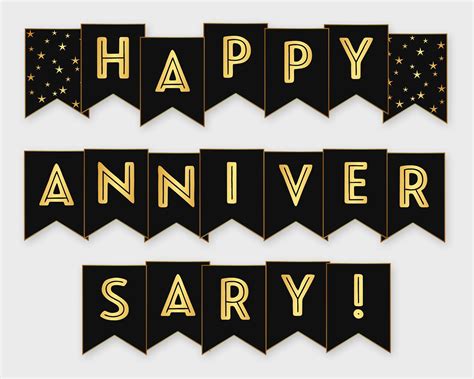 Free Happy Anniversary Banner Printable Pdf - Printable Form, Templates ...