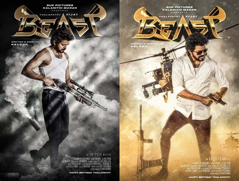 Beast First Look Poster: Vijay Is A Gun Wielding Beast