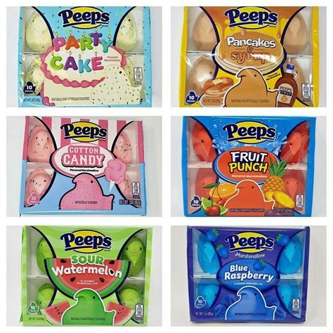 Easter Peeps Marshmallow Chicks Large 6 Flavors Variety Pack Limited Editions #Peeps #Easter ...