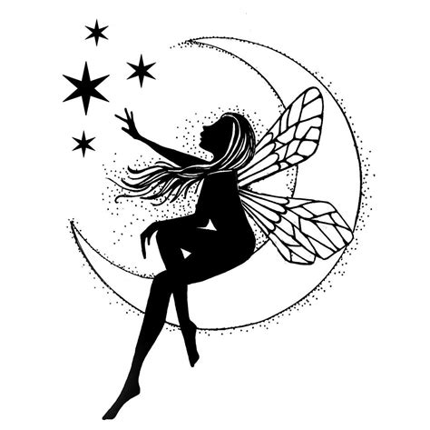 Moon Fairy (digital) | Fairy silhouette, Moon fairy, Fairy tattoo designs