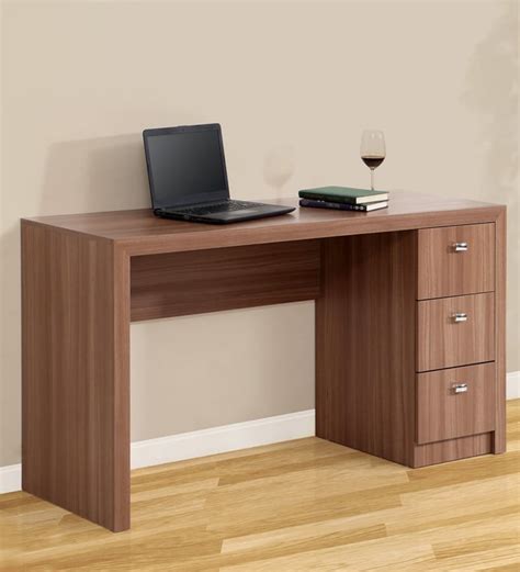 Buy Diego Office Desk In Light Brown Colour By Evok Online - Modern Writing Tables - Study ...