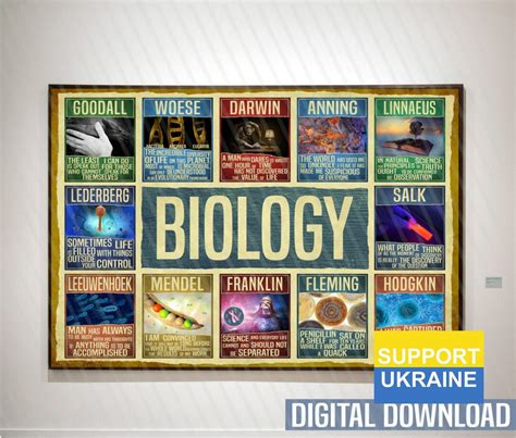 Science Art Biology Poster College Student Gift Biology - Etsy