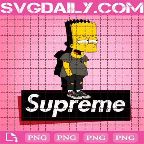 Bart Simpson Supreme Png, Cartoon Luxury Supreme Png, The Simpsons Png ...