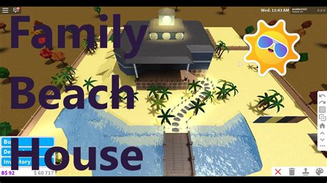 ROBLOX | BLOXBURG | FAMILY BEACH HOUSE SPEED BUILD - YouTube