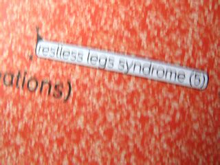 restless leg syndrome | this is from the book im reading at … | Flickr