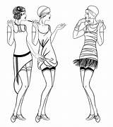 1920s Fashion Coloring Pages sketch template