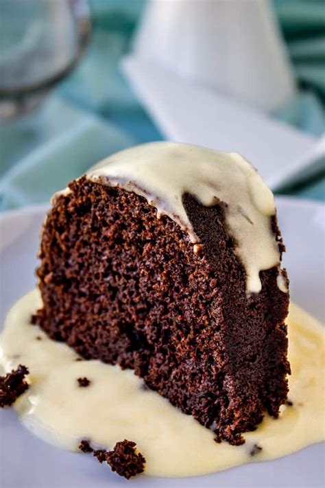 Chocolate Cake with Coconut Custard - The Food Charlatan