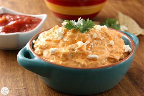 Crock Pot Buffalo Chicken Dip - A Kitchen Addiction