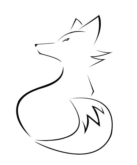 Very simple fox tattoo Outline Drawings, Animal Drawings, Art Drawings, Face Outline, Tattoo ...