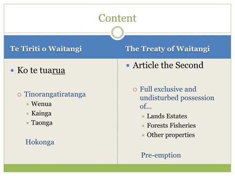 PPT - Te Tiriti o Waitangi/The Treaty of Waitangi PowerPoint Presentation - ID:2683189