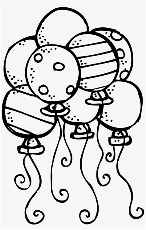 Balloons Clipart Black And White - Birthday Balloons Clip Art Black And White Transparent PNG ...