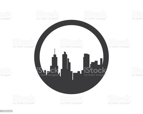 City Skyline Vector Silhouette Stock Illustration - Download Image Now ...