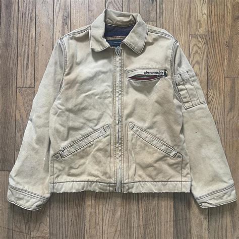 Abercrombie & Fitch Women's Tan Jacket | Depop