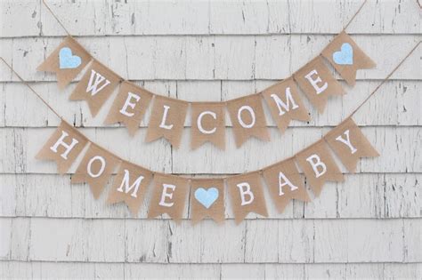 Welcome Home Baby Banner Burlap Baby Banner Welcome Baby - Etsy Australia