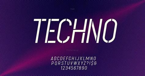 Techno Font Vector Art, Icons, and Graphics for Free Download