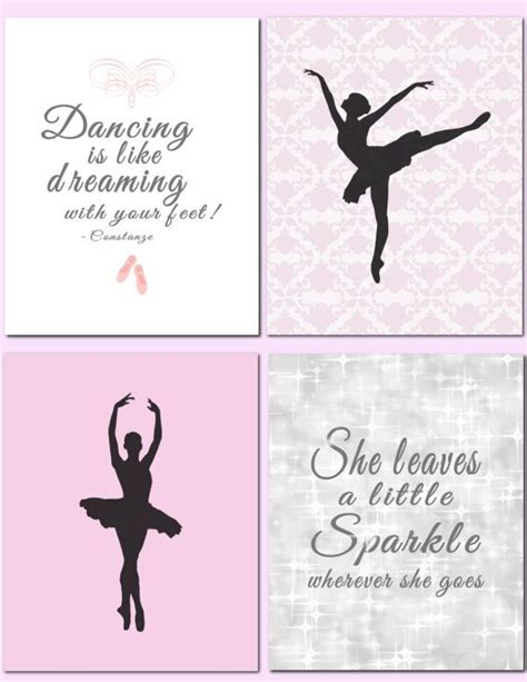 Dancing Girl - Kids Wall Art Dancer Ballet Ballerina Quote She leave by ...