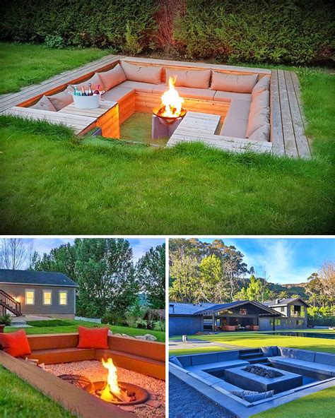 Sunken Fire Pit | Backyard decor, Sunken fire pits, Backyard fire