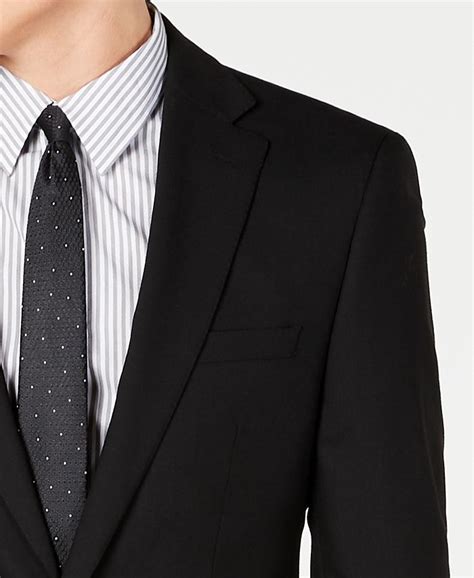 Calvin Klein Men's Slim-Fit Black Solid Suit - Macy's