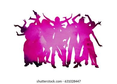 Silhouette Group People Dancing Vector Stock Vector (Royalty Free ...