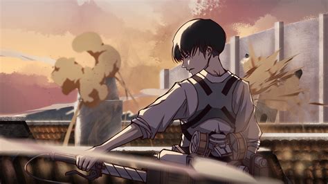 Attack On Titan Levi Ackerman Going To Take Sword To Fight HD Anime Wallpapers | HD Wallpapers ...