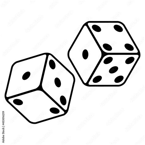 Cartoon Dice Vector Illustration on White Background Stock Vector ...