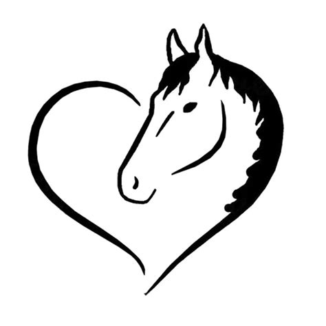 15cm*16cm Love Horse Heart Vinyl Decal Car Sticker Auto Decoration Car Styling Black Sliver S6 ...