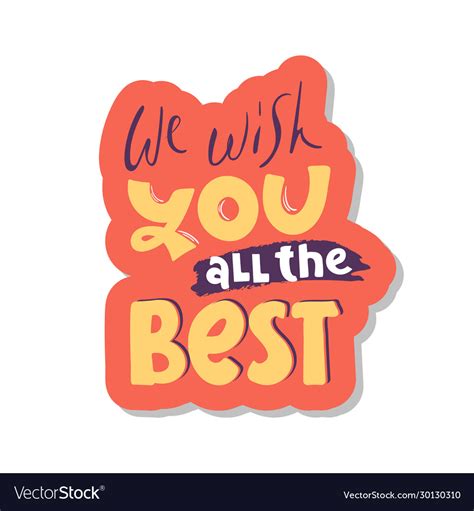 We wish you all best Royalty Free Vector Image