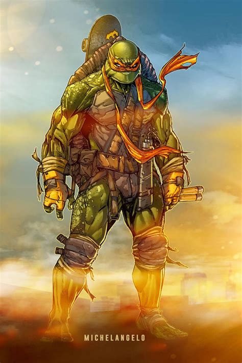 Teenage Mutant Ninja Turtles: Michelangelo (color) by le0arts on ...