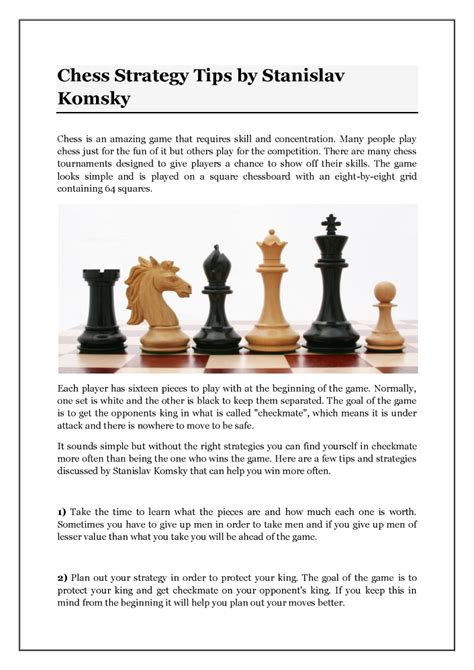 Stanislav Komsky | Chess Strategy Tips by Stanislav Komsky | Chess strategies, Chess tricks, Chess