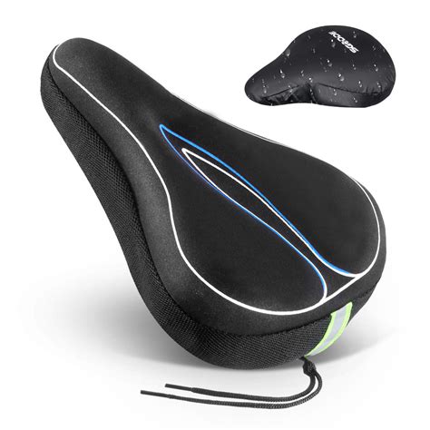 SGODDE Bike Seat Cushion Cover with Waterpoof Cover, Memory Foam ...