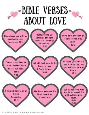 Valentine’s Day Bible Verses for Kids - Printable Bible Verses About Love