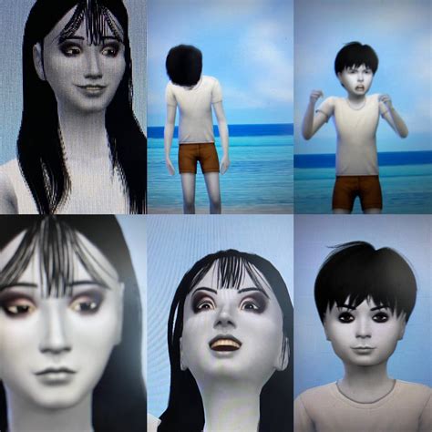 I tried making Kayako and Toshio from The Grudge :) : r/Sims4