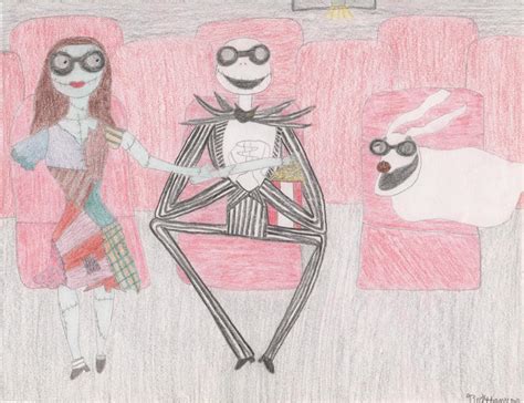 Sally, Jack, Zero at the theater by DisneyPrincessNeeNee on DeviantArt