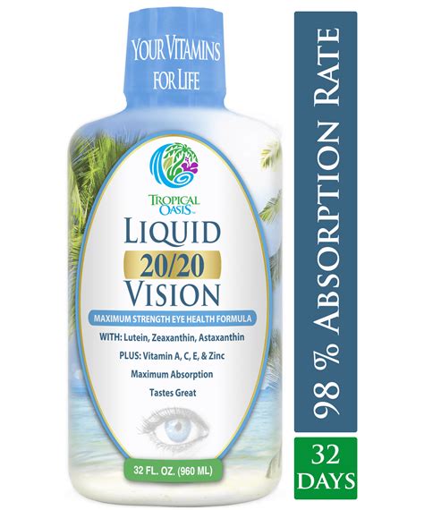 20/20 Vision Vitamins | Liquid Eye Vitamins with Lutein