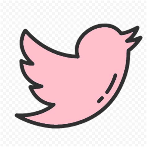 Aesthetic Pink Bird Twitter Logo Icon PNG | Citypng