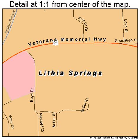 Lithia Springs Georgia Street Map 1346832