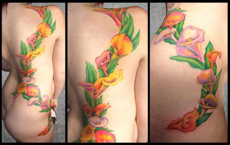 colorful calla lilies tattoo by asussman on DeviantArt