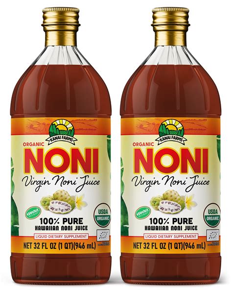 Buy Virgin Noni Juice - 100% Pure Hawaiian Noni Juice - 2 Pack of 32oz ...